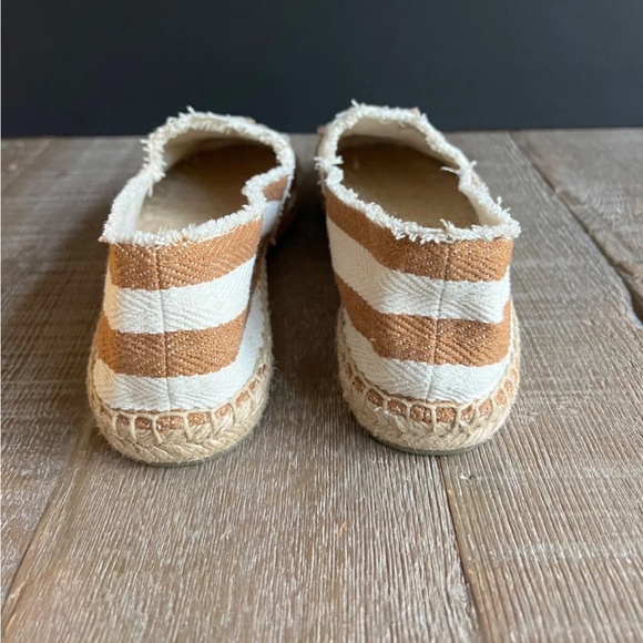 Tory Burch Tan and Cream Striped Espadrilles - Picture 3 of 5